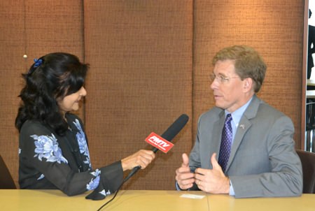 W. Patrick Murphy, charge-d’ affaires at the US embassy in Bangkok, chats with Sue Kukarja for PMTV.