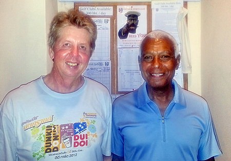 Gerd Riedler (left) with Landis Brooks.