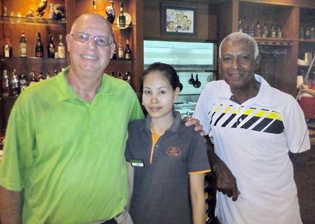 Brian Gabe (left) and Landis Brooks (right) with one of B.J. Lodge’s finest.