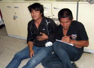 Lithikrai Jingwaja and Anuwat Wongkhamhan, along with a 17-year-old accomplice (not shown) have been charged with theft.