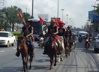 Historical King Taksin horse parade moves through Pattaya The nationwide horse procession honoring the 18th century’s King Taksin the Great reached Pattaya last week before moving eastward.