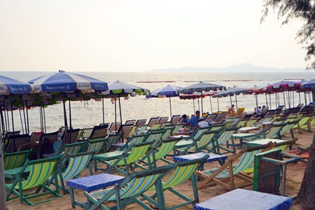 Dongtan Beach was nearly deserted April 15.