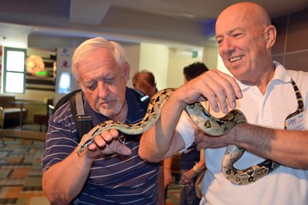 PCEC members Roger Fox and Roy Albiston get acquainted with Anna. From Roy’s expression, maybe he will take up Bruce’s hobby; but Roger looks as though he is not yet convinced.