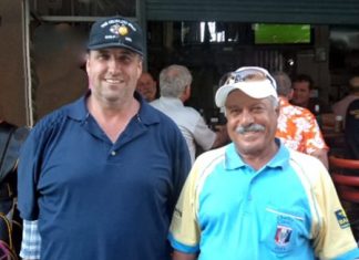 Kevin Morris (left) with Ebrahim Al-Ansari.