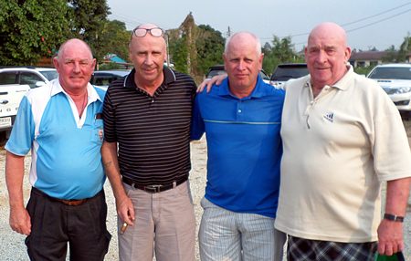 Friday’s team scramble winners, Bob Philp, George Barrie, Paul Greenaway and Phil Elliott.
