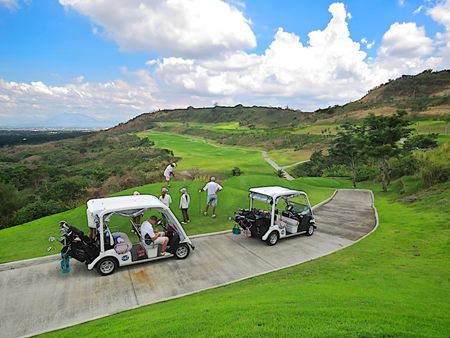 The scenic Clark Sun Valley Golf Course overlooking Angeles City.