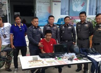 Suwat Pinsuwan has been arrested in connection with a series of burglaries in Pattaya, Ban Chang, and Sattahip.