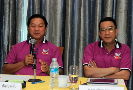 Pol. Maj. Gen. Kamrob Punyakaew (left) and Pol. Col. Nattapol Sukrasorn (right) speak of the D.A.R.E. project.