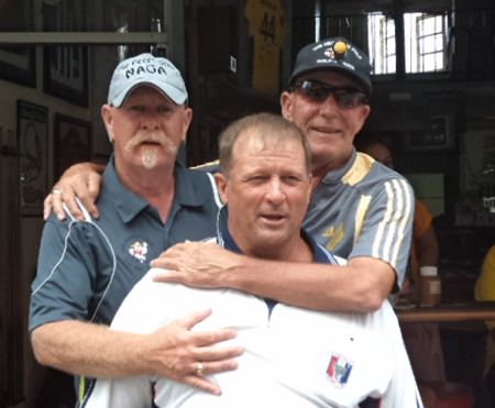 (Left-right) Peter Grey, Graham Rice & Russell Calcutt.