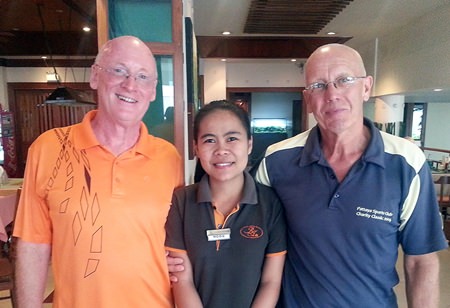 John Davis & Graham Buckingham with a B.J. helper.