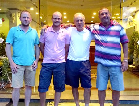 (Left-right) Jon Poole, Chris Smith, Colin James and Terry Madsen.