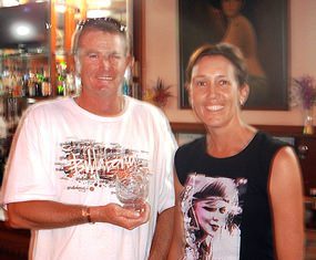 Daren – ‘the thunder from down-under’ Daren Muddle (left) with wife Tracy.