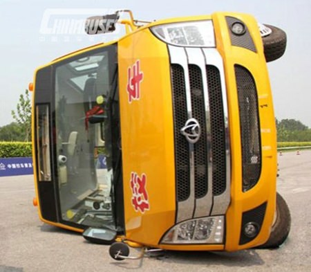 Bus rollover.