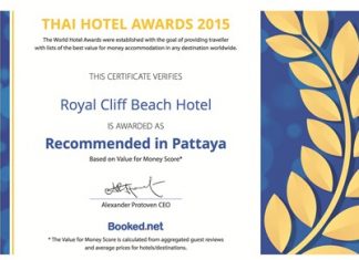 The Royal Cliff Beach Hotel is verified as a recommended hotel by Booked.net.