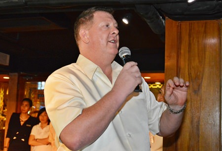 Matthew Fryar, Director of Operations of the Pattaya Marriott Resort & Spa welcomes the guests.