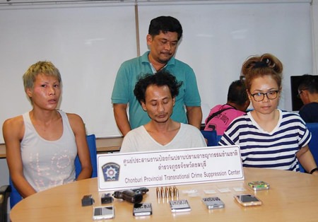 (L to R) Inran Radvichai, Tienchai Srimarksuk, and Rungthiwa Singchai have been arrested on drugs offenses.