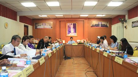 Father Ray President Michael Picharn Jaiseri leads the Redemptorist Vocational School for Persons with Disabilities’ annual meeting.