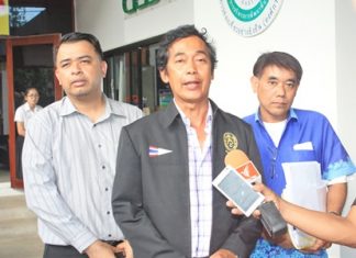 Pattaya boat operators called on carpet following 2 near-disasters Marine Department Region 6 Director Pimuk Prayoonphrom talks to reporters after the meeting.