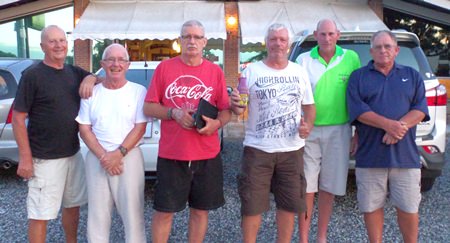 Khao Yai golfers: Bill, Peter, Aiden, Paul, Lloyd and Barry.