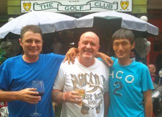 Mark Wood and Dale Shier with Kenny Aihara.