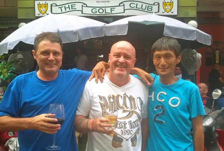 Mark Wood and Dale Shier with Kenny Aihara.