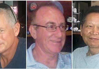 (L-R) Keith Emerson Neil Skilton and Shuichi Kodaka.