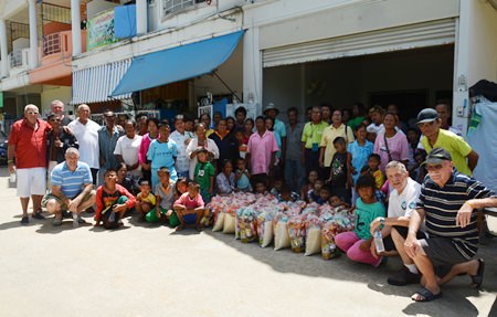 Time for a quick group picture before the parcels are given out.