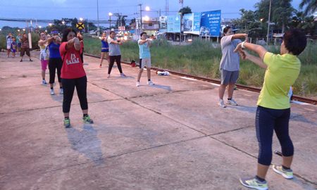 Residents take part in healthy activities for fun and exercise.