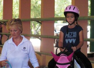 Jasmine Crystal Sanders, winner of the Walk test, riding Sabrina.
