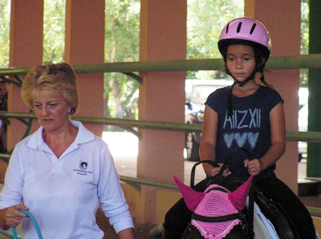 Jasmine Crystal Sanders, winner of the Walk test, riding Sabrina.