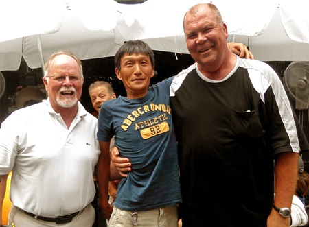 Dave Ferris with Kenny Aihara and Lasse Pettersen.