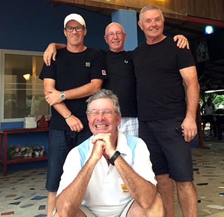 (Standing rear L-R) Geoff Christie, Wally Brown and John Low, (Front) Bob St. Aubin.