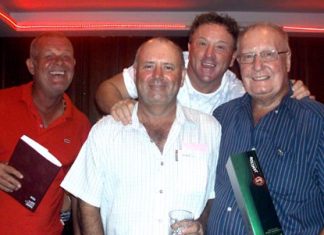 Bob Watson (centre) with Freddy, Paul and Jim.