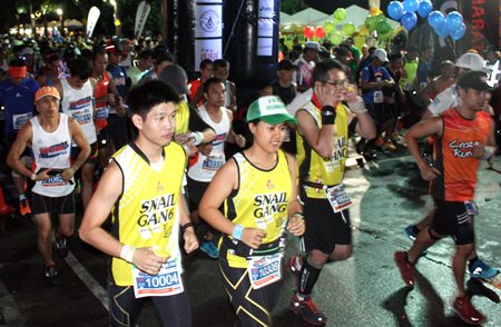 Runners set out early morning on their own personal challenges.