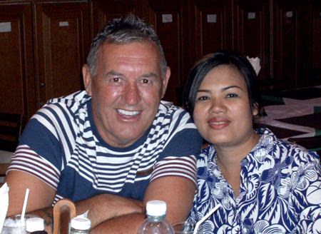 Phil Davies (left) with his partner.