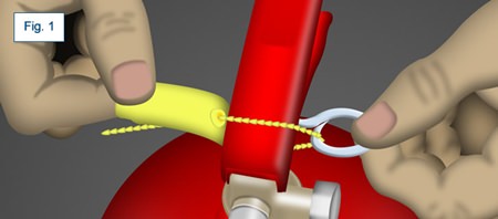 Extinguisher safety pin.