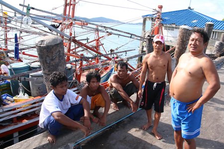 Pairoj Saeheng, 43, owner of the Chokmontree 3 fishing boat called on authorities to find the police impersonators who extorted money from his crew.