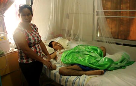 Paovana Cheunjit has been caring for her invalid son for 17 years now, alone.