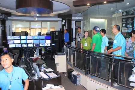 Officials from Nakhon Pathom were in town last month to study Pattaya’s CCTV-based security systems.