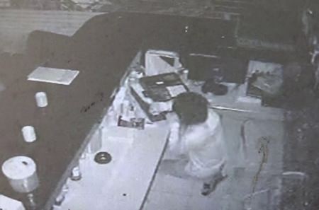 CCTV inside the Buddy Bar in Moo 12 captured images of a thief during a burglary in progress.