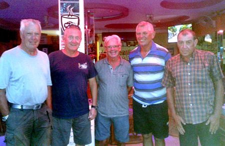 (L to R) Jim Connelly, Tony Bless, Lars, Jerry Sweetnam and Glyn Evans.
