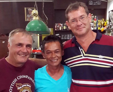 Friday’s winners (from left) Grame Kerr, Wichai Tananusorn & Jesper Hansen.