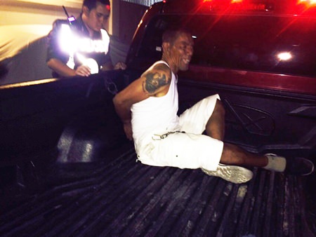 Just another night in Pattaya?  This knife wielding crazed man broke into a rental room being used by a couple cheating on their spouses.