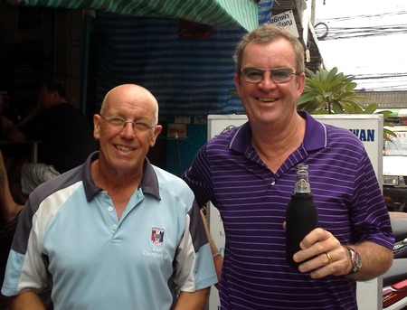John Davis (left) with Kev Waycott.