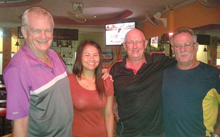 (L to R) Don Head with Miss Nut, Dave Horne and Tom Murphy.