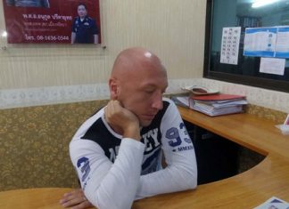 Alexander Ponomarev and charged with stabbing to death a Pattaya woman’s seven-month-old male pitbull terrier.