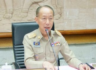 Chonburi Governor Khomsan Ekachai chairs a meeting aimed at zoning the city in line with the National Council for Peace and Order’s wishes.