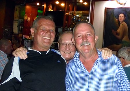 Freddy Starbeck (left) and Jim ‘AK 47’ Bell (right) with Jim Elphick