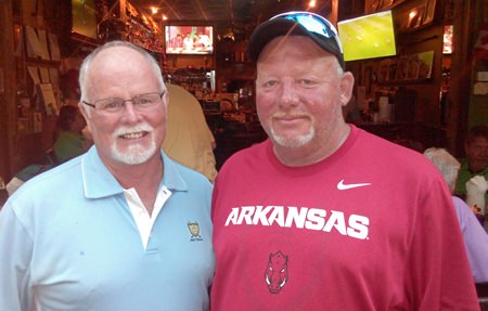 Dave Ferris (left) with Razorback fan Brian Carr back at TGC.