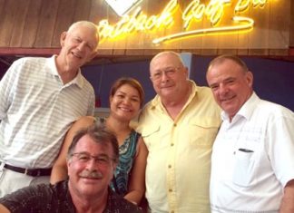 (From left) John Stafford, Bob Mattes, Sunanta Cotterell, Andy Makara and Tom Byrne.